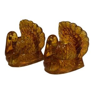 Williams Sonoma Woodland Turkey Taper Candle Holder